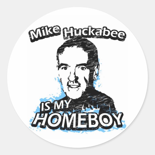 Sticker Rond Mike Huckabee est mon petit garçon (Devant)