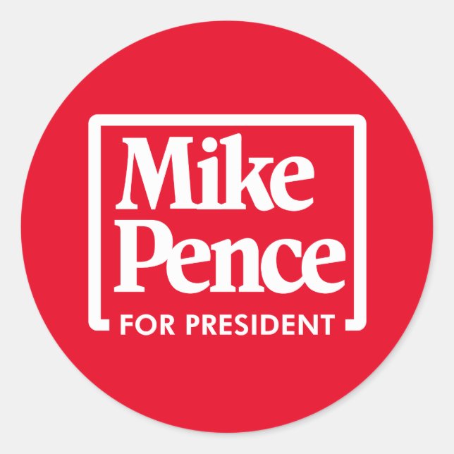 Sticker Rond Mike Pence pour le président 2024 (Devant)
