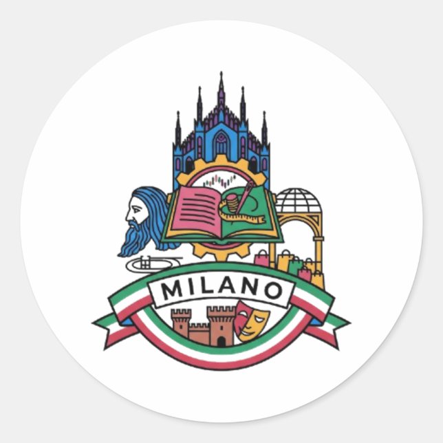 STICKER ROND MILAN (Devant)