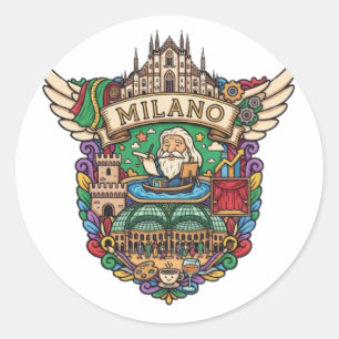 STICKER ROND MILAN