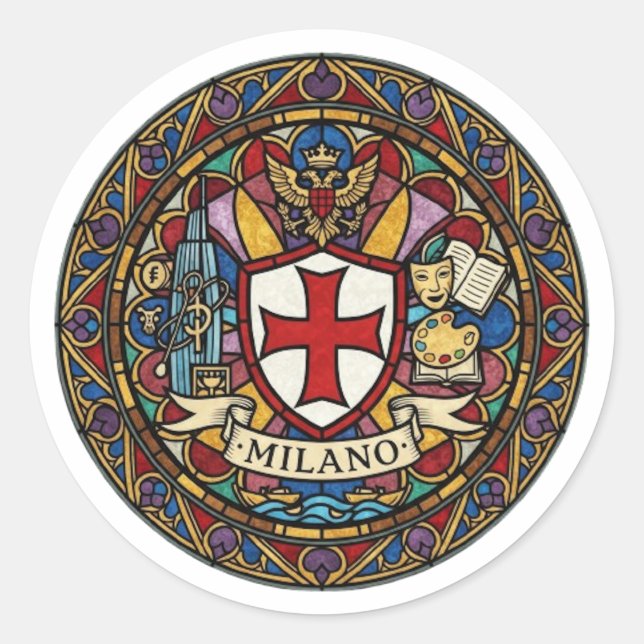 STICKER ROND MILAN (Devant)