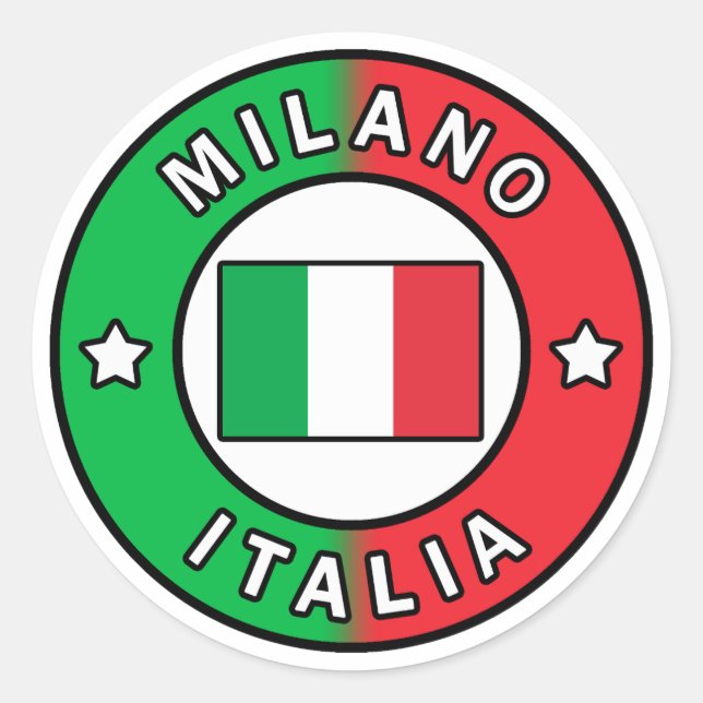 Sticker Rond Milano Italia (Devant)