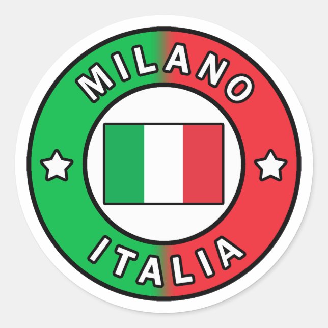 Sticker Rond Milano Italia (Devant)