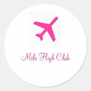 Sticker Rond Mile High Club - Customisé