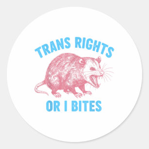 Sticker Rond Militant Lgbtq Transgenre Égalité Trans Droits O