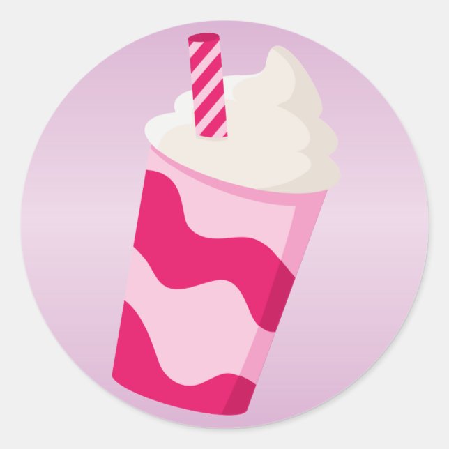 Sticker Rond Milkshake de Strawberry (Devant)