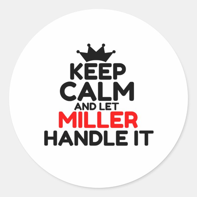STICKER ROND MILLER (Devant)