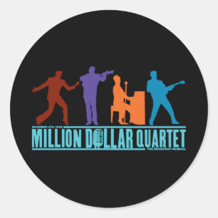 Sticker Rond Million de quartet du dollar sur l'étape
