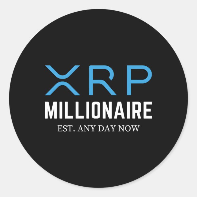 Sticker Rond Millionnaire de crypto-monnaie Xrp (Devant)