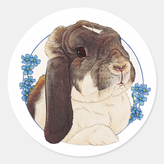 Sticker Rond Milly Moo Bunny (Devant)