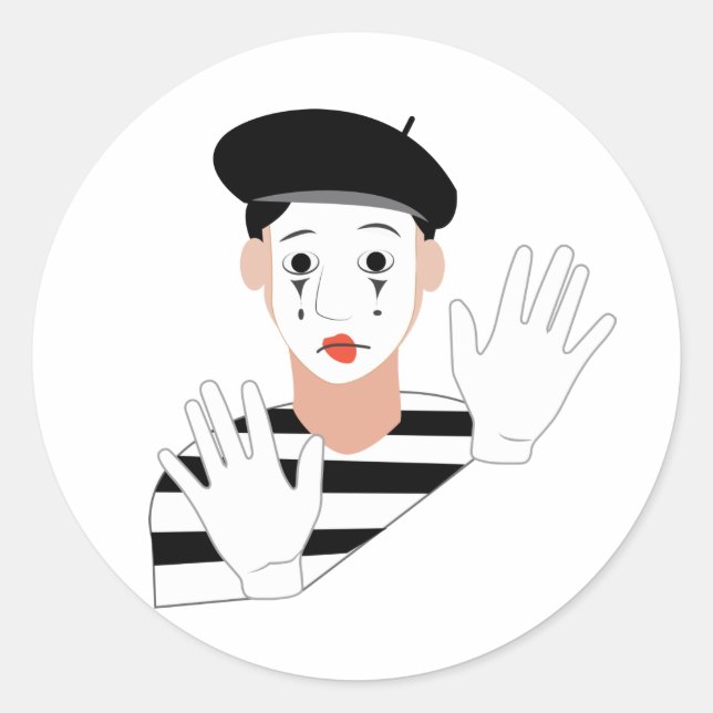 Sticker Rond Mime (Devant)
