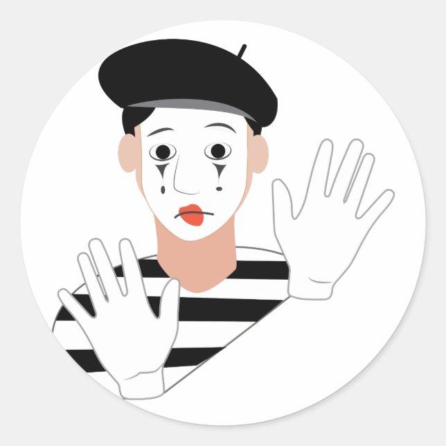 Sticker Rond Mime (Devant)