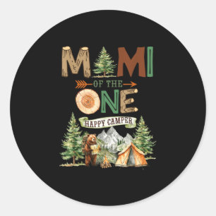 Sticker Rond Mimi de l'unique campeur heureux pour son 1er anni