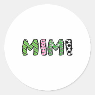 Sticker Rond Mimi Football Drôle Anniversaire Foot Enfant Famil
