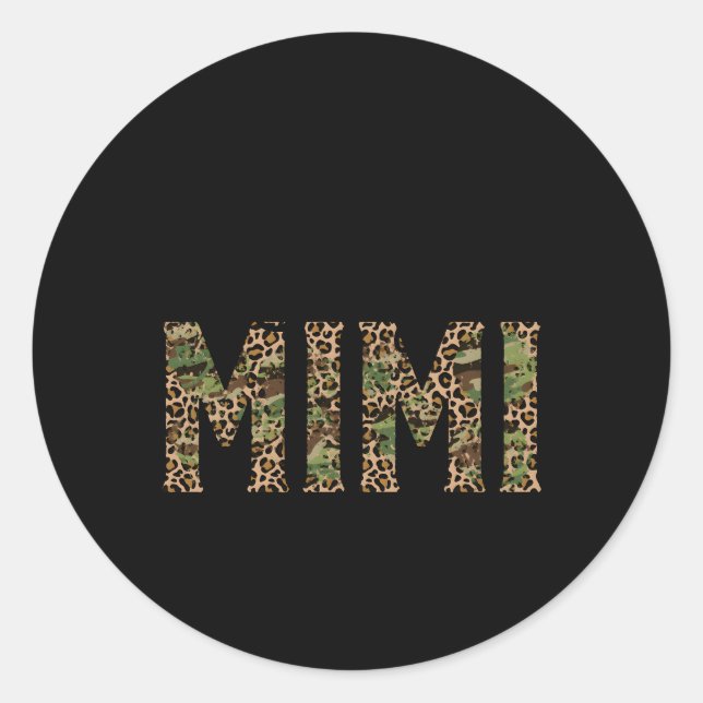 Sticker Rond Mimi Leopard Grand Mimi De Mimi (Devant)