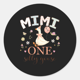 Sticker Rond Mimi Une Oie Idiote 1ère