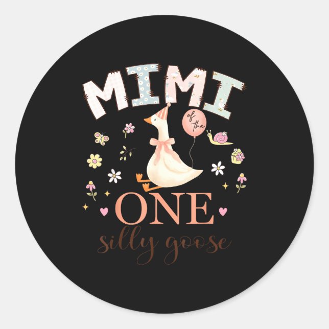 Sticker Rond Mimi Une Oie Idiote 1ère (Devant)
