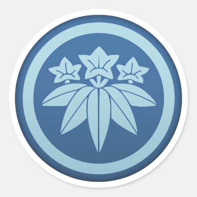 Sticker Rond Minamoto (Genji) Clan Kamon (Devant)