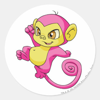 Sticker Rond Minci rose