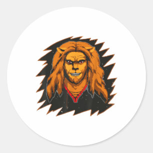 Sticker Rond Mine De Bête L'Artisanat De Garbage _1