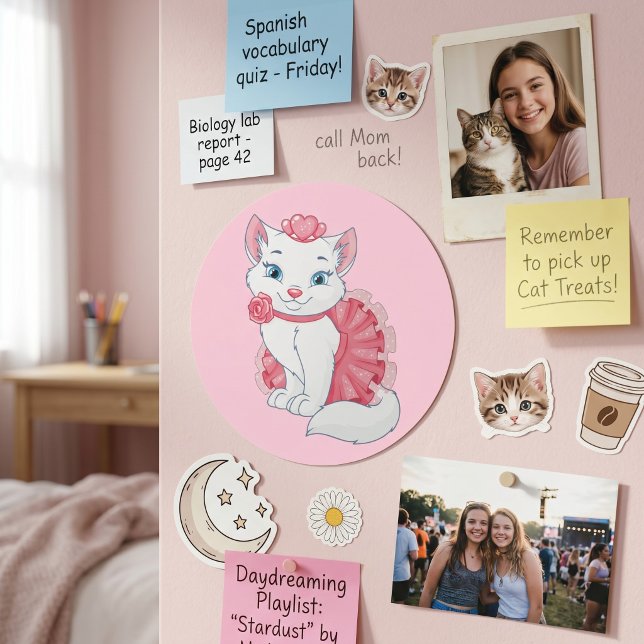 Sticker Rond Minette (Créateur téléchargé)