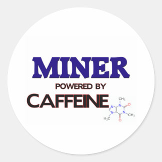 Sticker Rond Mineur alimenté par la caféine