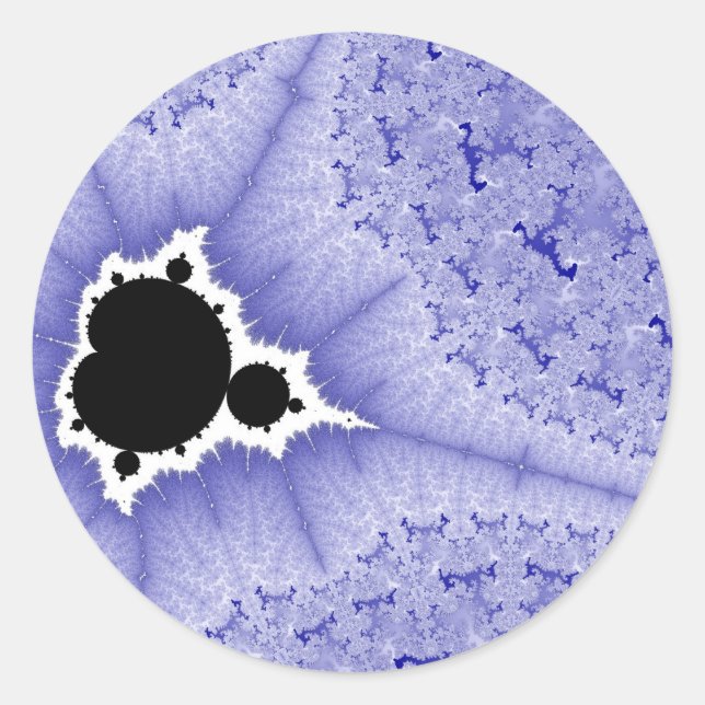 Sticker Rond Mini bâtonnets de pain bleu (Devant)