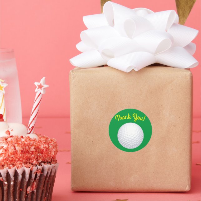 Sticker Rond Mini Golf Balls Anniversaire Fête Enfants Sports (Fête)