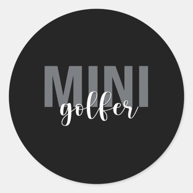 Sticker Rond Mini Golf Golf Golf Miniature Golf (Devant)