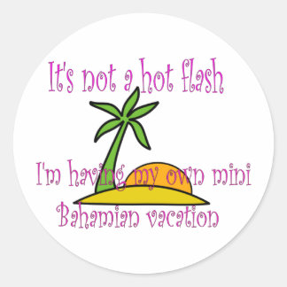 Sticker Rond Mini vacances bahaméennes