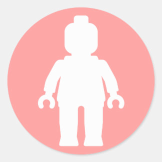 Sticker Rond Minifig [Blanc] par Personnaliser Mon Minifig