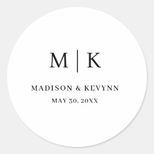 Sticker Rond Minimal et chic   MARIAGE
