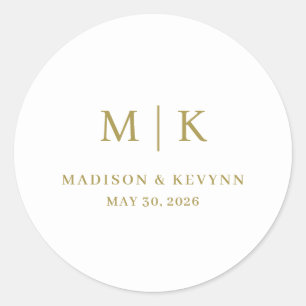Sticker Rond Minimal et chic   MARIAGE