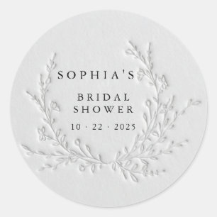 Sticker Rond Minimal Faux Blind Estampage en creux Coton Lancem