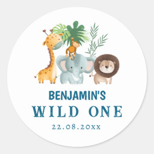 Sticker Rond Minimal Safari Wild One