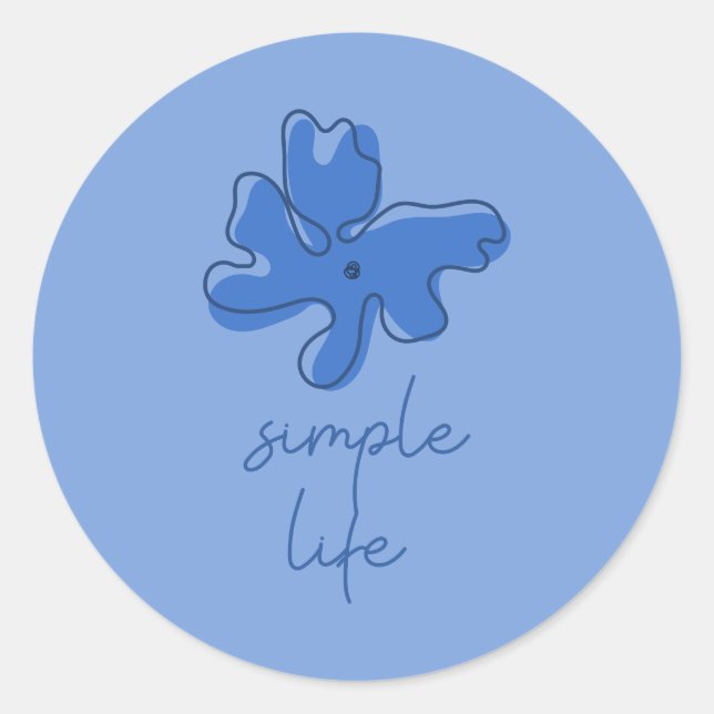 Sticker Rond Minimalisme de la vie simple (Devant)
