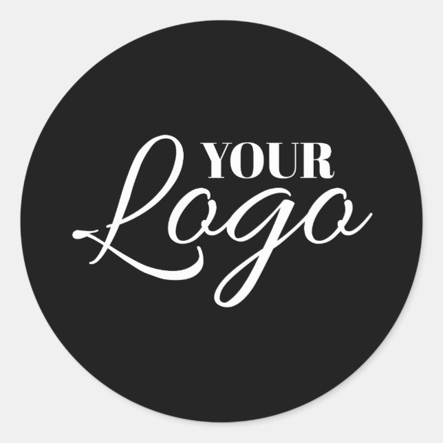 Sticker Rond Minimalist Black and White Logo (Devant)