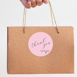 Sticker Rond Minimalist Contemporary Business Thank You