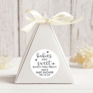 Sticker Rond Minimaliste Baby Girl Baby Les bébés sont doux Fav