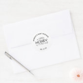 Sticker rond minimaliste Baby shower miel classiqu (Enveloppe)