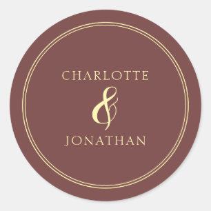 Sticker Rond Minimaliste Chic Élégant Calligraphie Script Maria