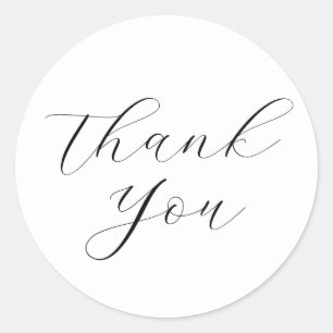 Sticker Rond minimaliste de Merci de script simple