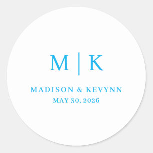 Sticker Rond Minimaliste et Chic Mariage