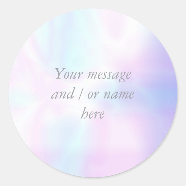 Sticker Rond Minimaliste Moderne Professionnel Iridescent (Devant)