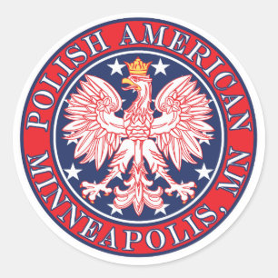 Sticker Rond Minneapolis Minnesota polonais