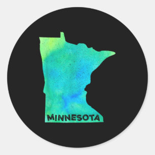 Sticker Rond Minnesota État d'origine Femmes Hommes Enfant Raci