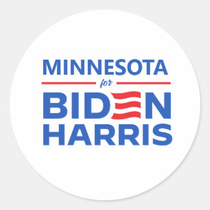 Sticker Rond Minnesota pour Biden Harris
