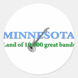 Sticker Rond Minnesota - Terre de 10 000 bandes