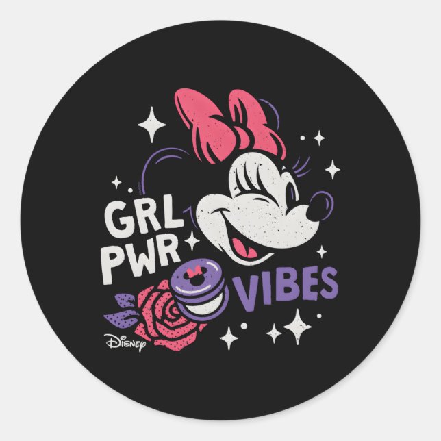 Sticker Rond Minnie Power S (Devant)