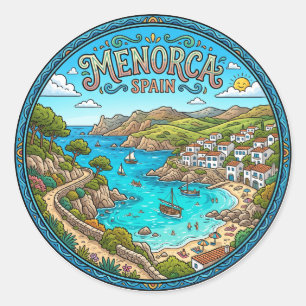 Sticker Rond Minorque Espagne
